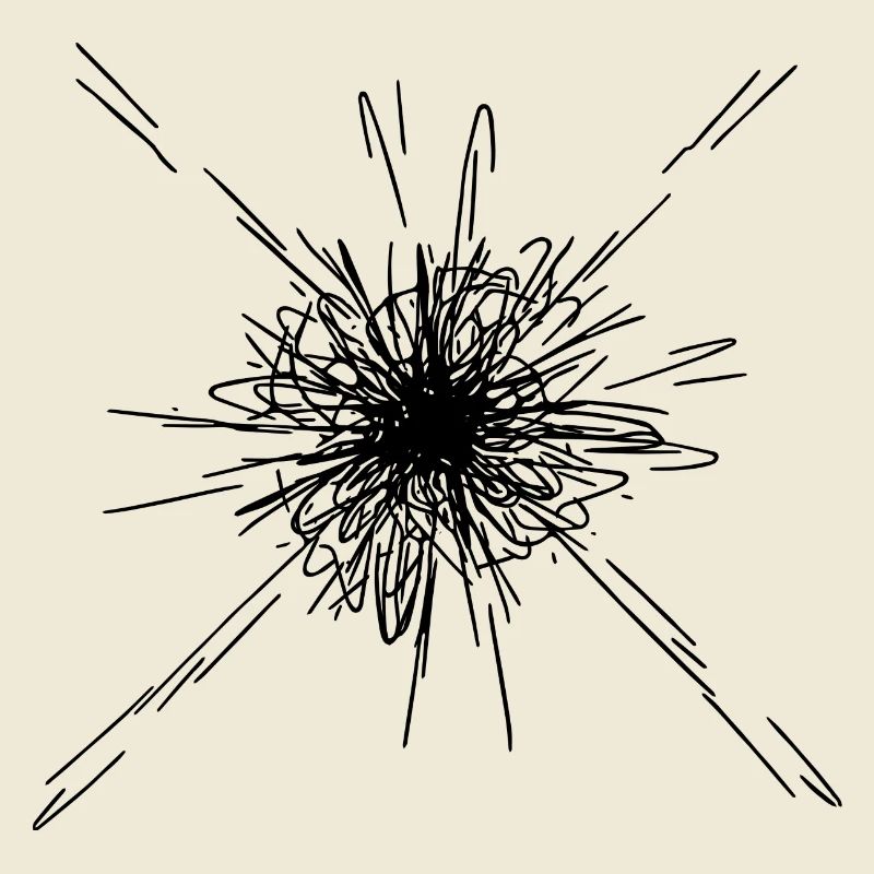 Mandala Explosion Linien Muster