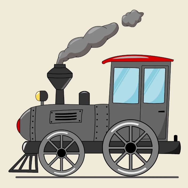 Kinderzug Eisenbahn grau