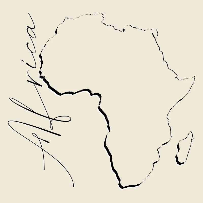 Carte de l’Afrique comme plan EN