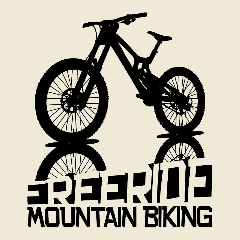 Silhouette de VTT freeride