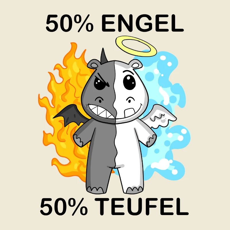 Nilpferd - Engel und Teufel