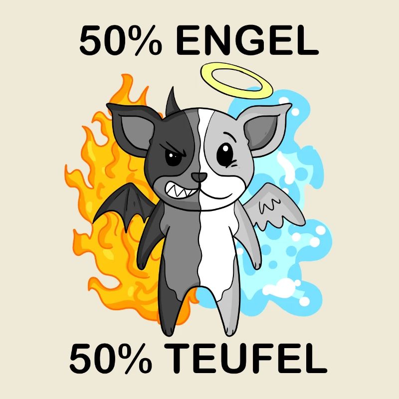 Hund Terrier - Engel und Teufel
