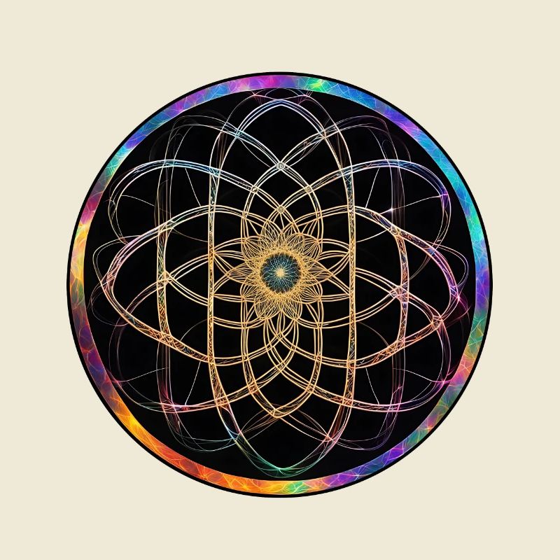 Rainbow Mandala Circle Pattern