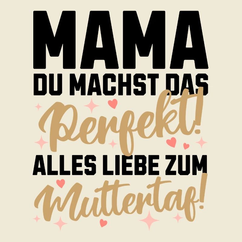 Perfekter Muttertagsgruß mit Herzen