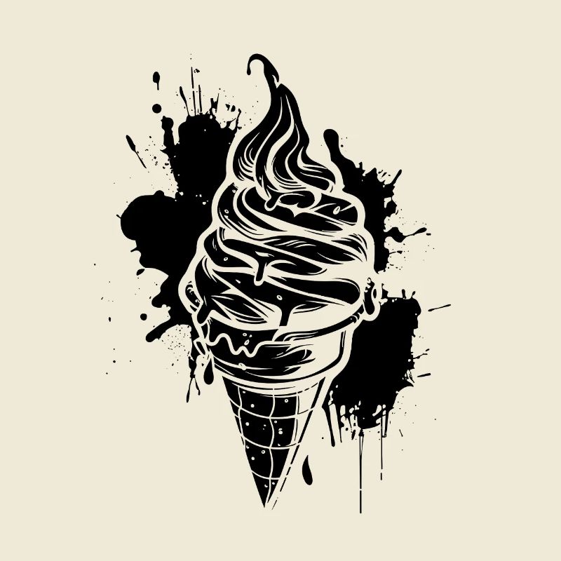 Cornet de crème glacée glace molle