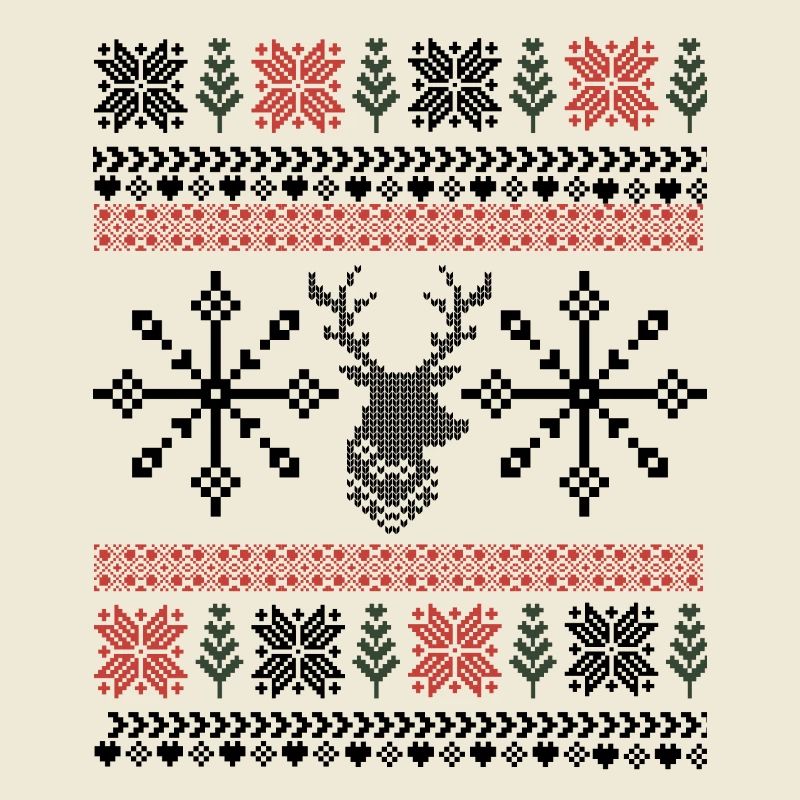 Retro Christmas Pixel Pattern