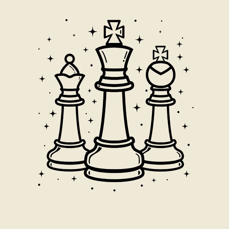 Dessin de pièces d’échecs