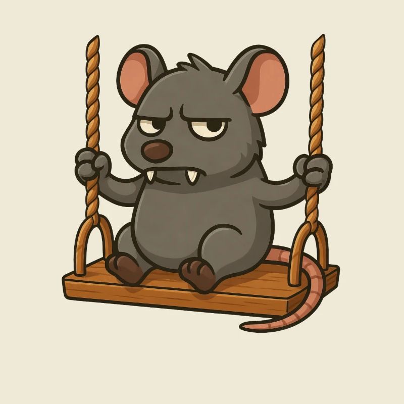 Grumpy Mouse Rat Rocking Annoyed Angry