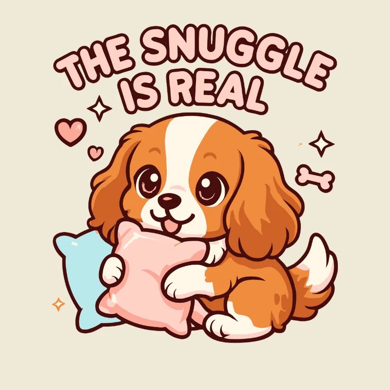 Cuddly Puppy with Snuggle Quote