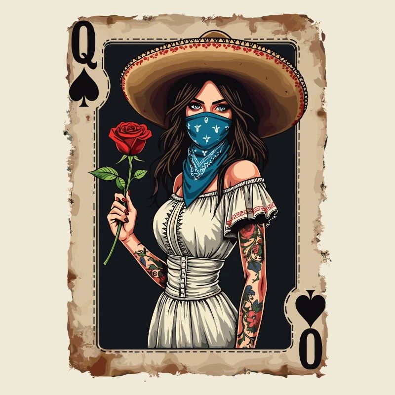 Mariachi Queen with Rose