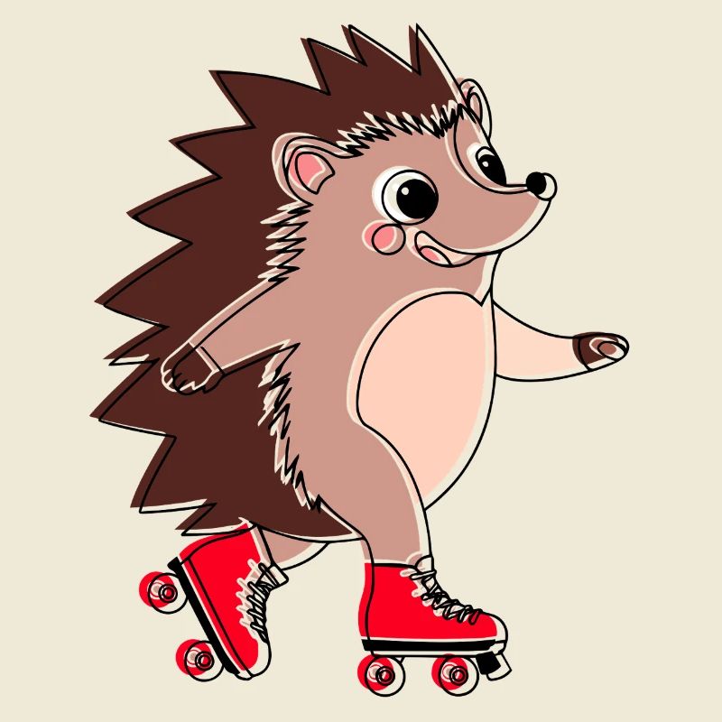 Hedgehog on rollerblades - Niglo on rollerblades