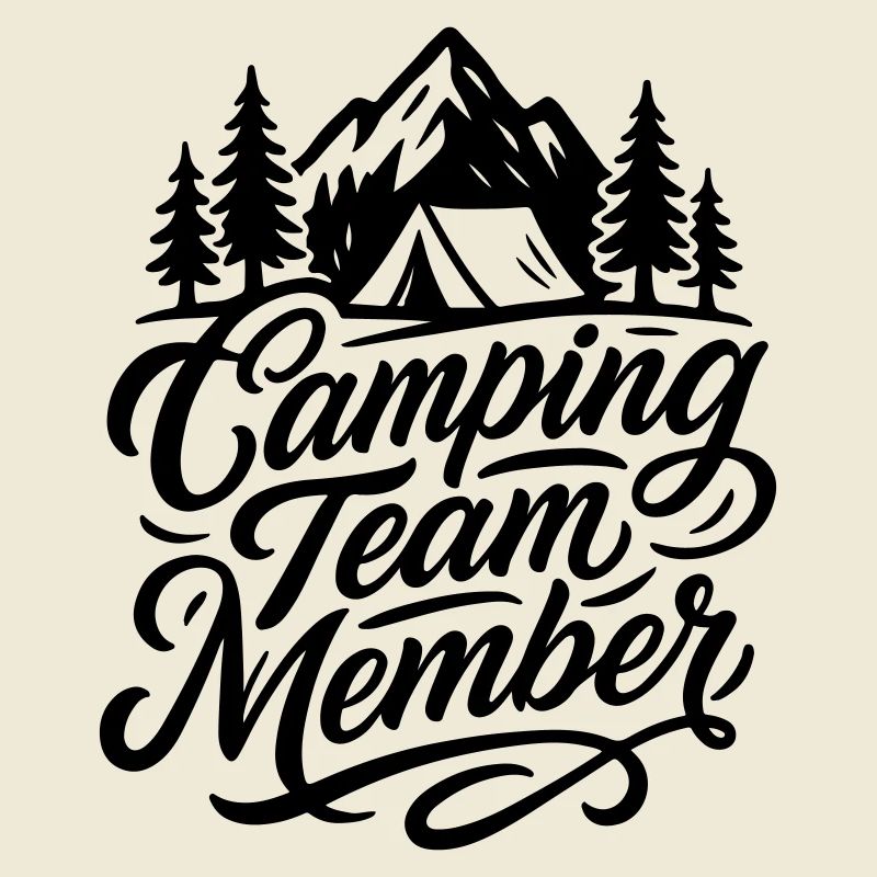 Camping Team Tent Mountains