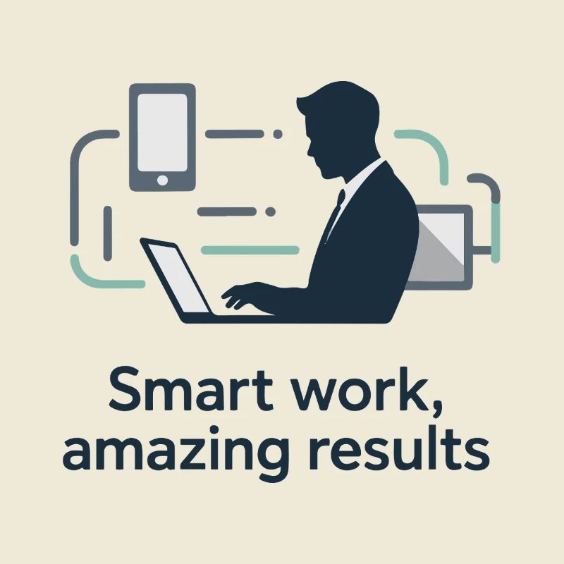 Silhouette de la technologie Smart Work