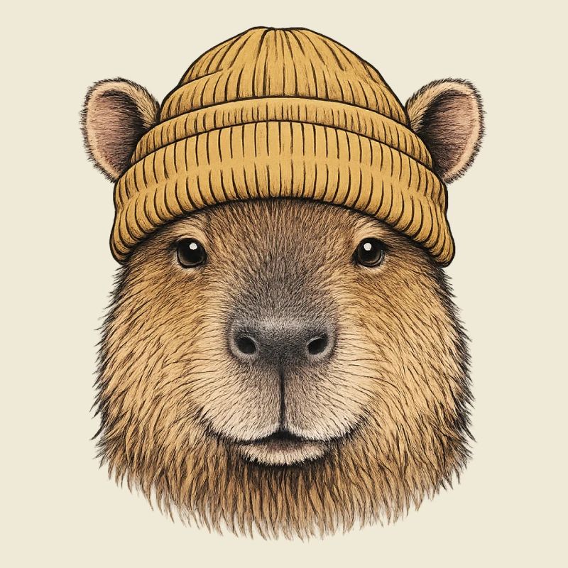 Capybara avec coiffe