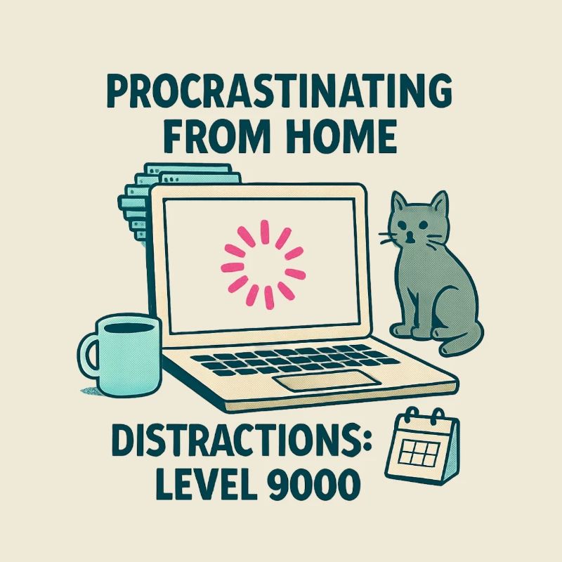 Humor, Prokrastination, Telearbeit, Chat und Kaffee