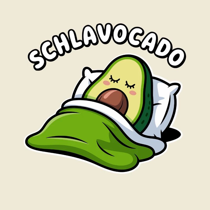 Schlavocado Kawaii Avocado Sleeping Pun