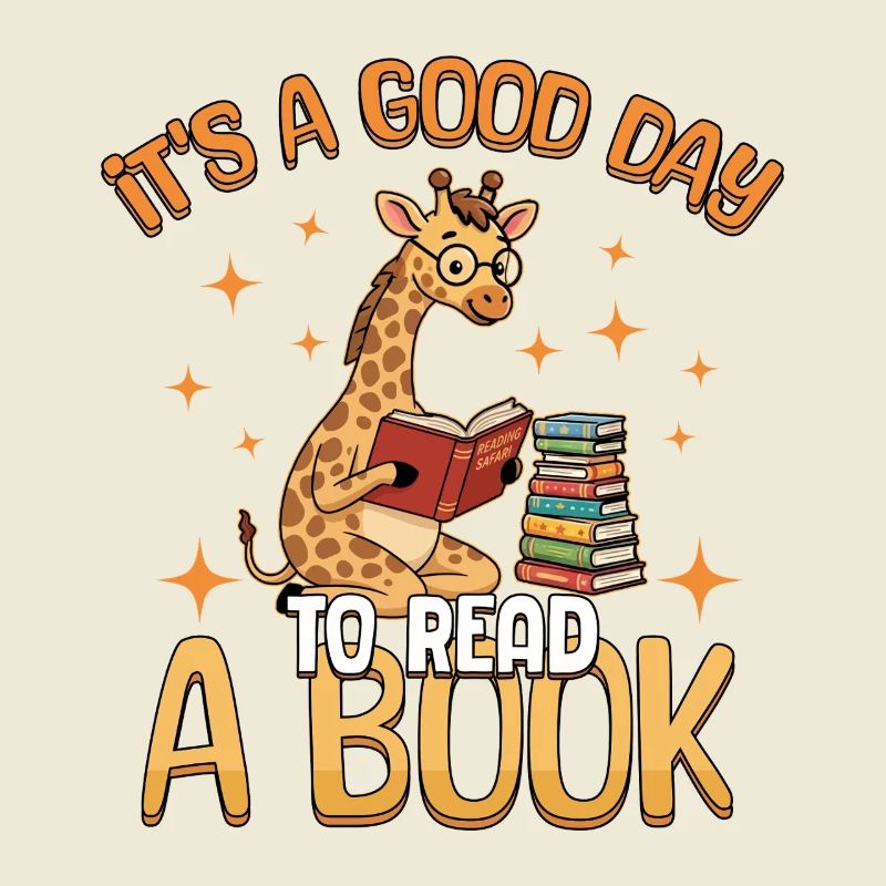 Es ist ein guter Tag, ein Buch zu lesen. Giraffen-Lesebuch.