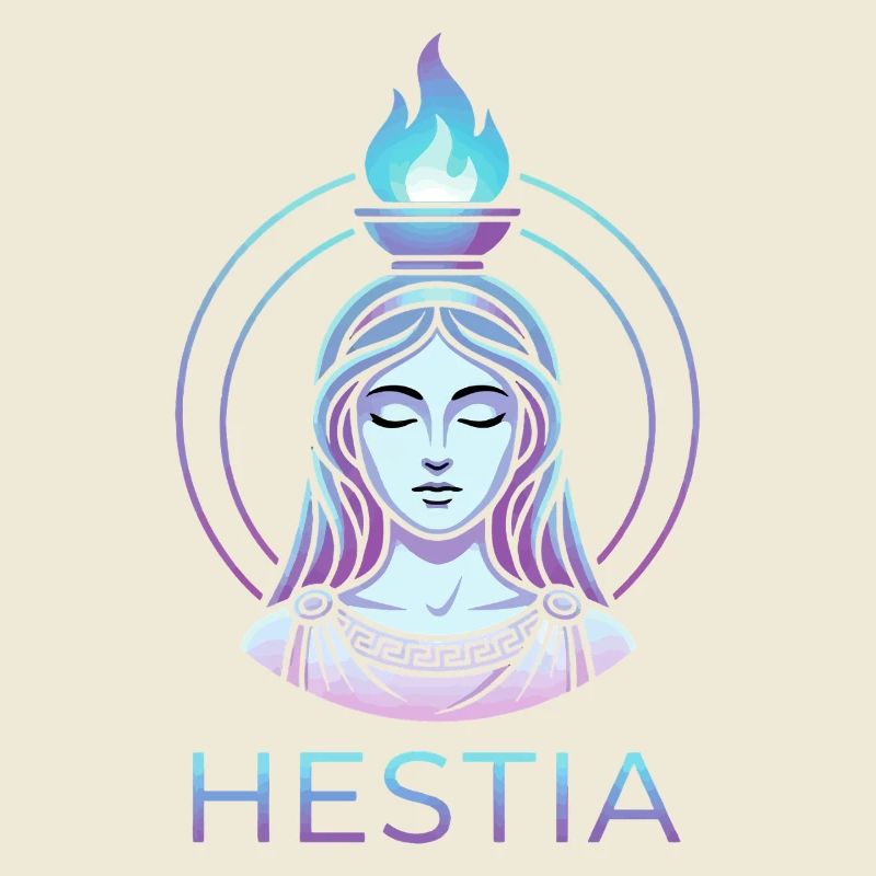 Illustration de la déesse du feu Hestia