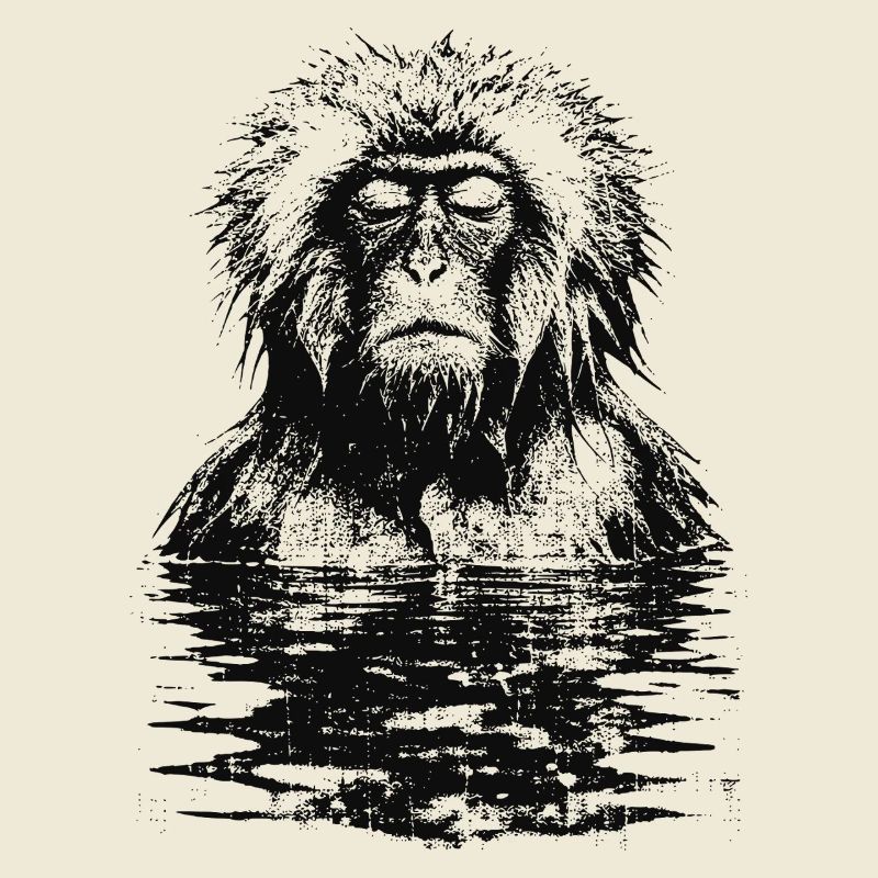 Onsen Macaque Monkey