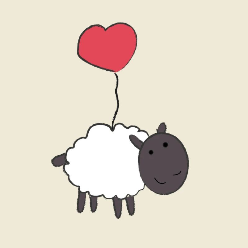 A heart for sheep - gift - gift idea