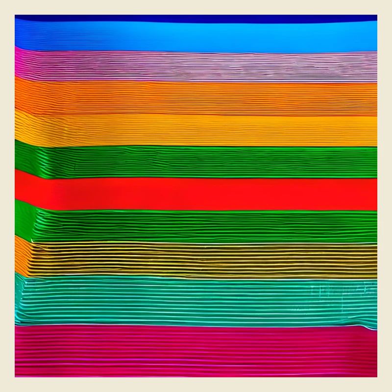 horizontal thick strips of crazy colours