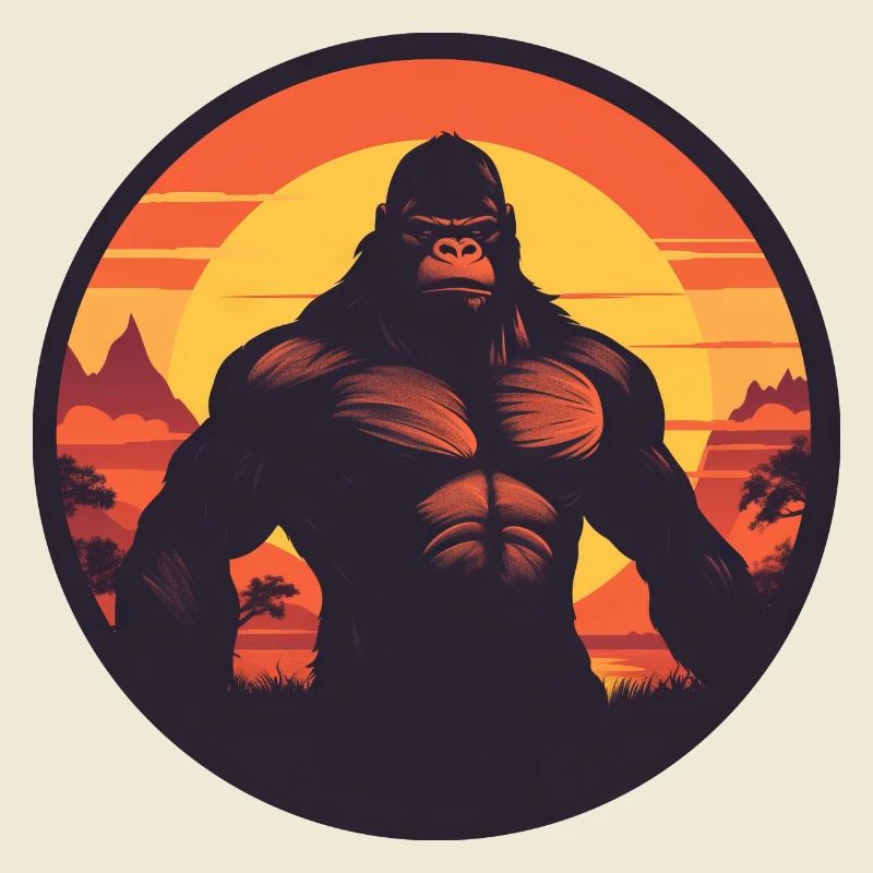 Conception forte de Gorilla Sunset