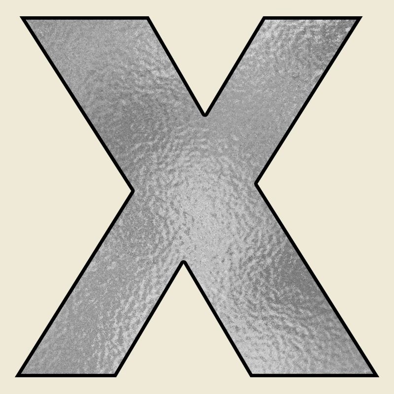 Lettera X Argento