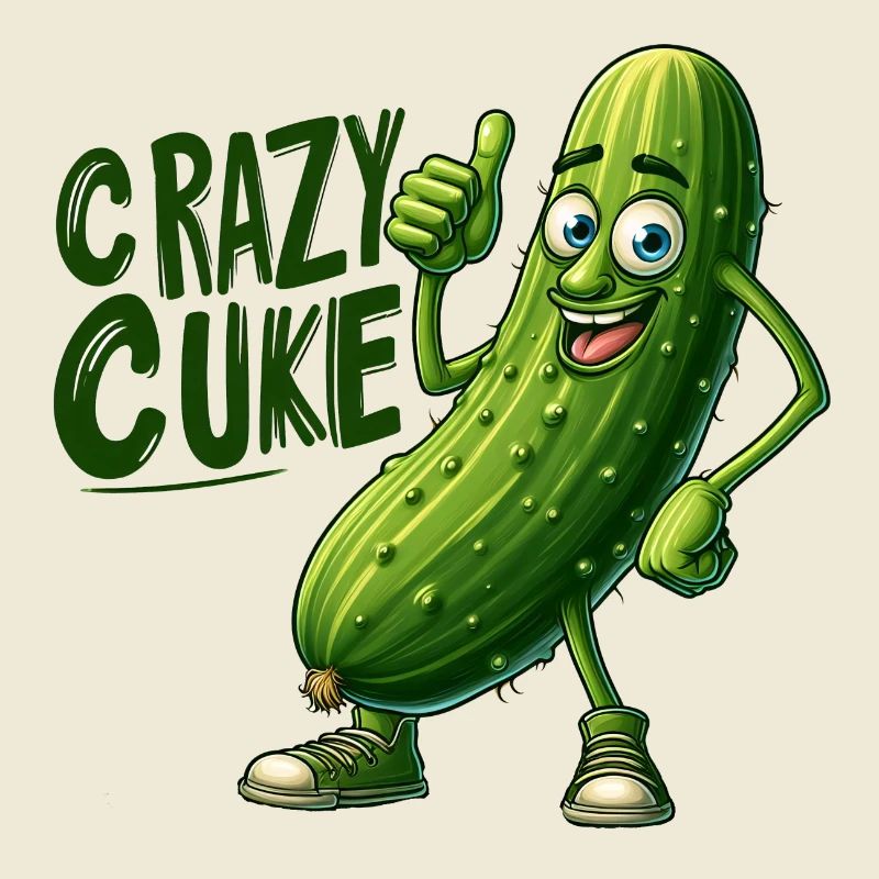 Crazy Veggies: Spiky Cuke Thumbs Up