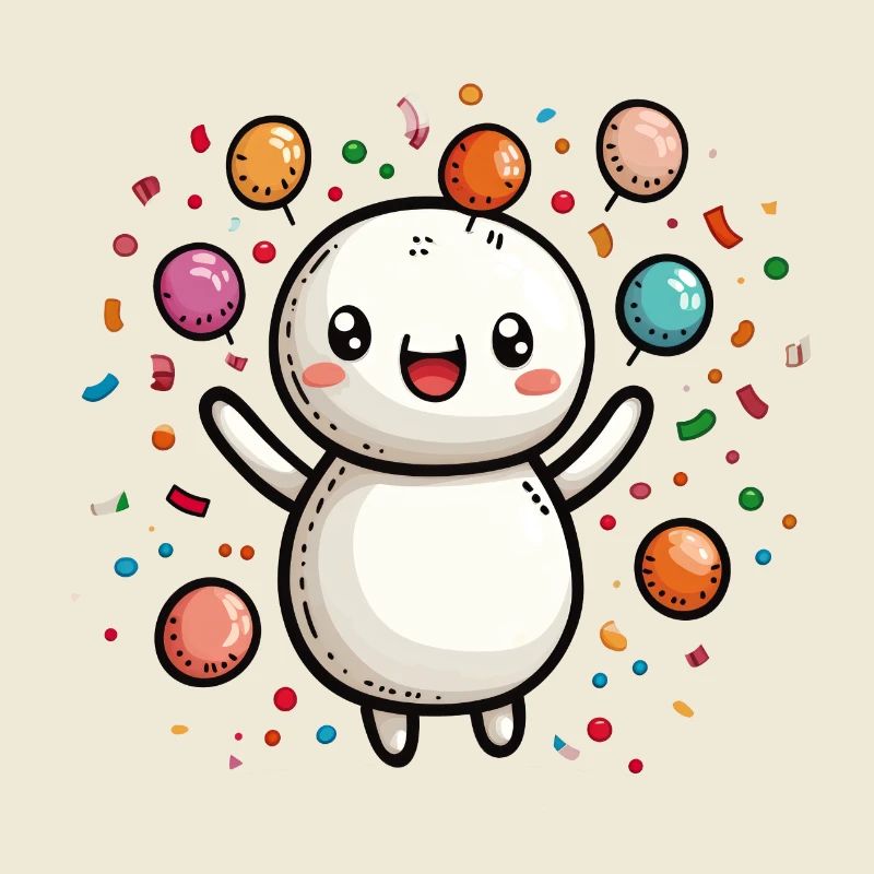 Carnival joy with confetti
