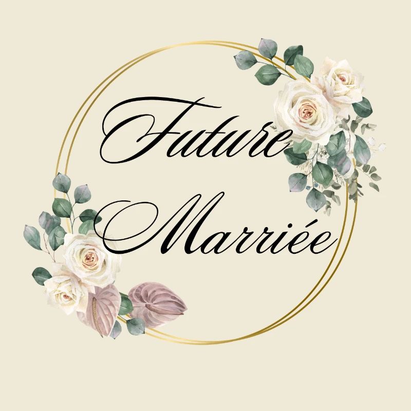 Future mariée fleurs blanches -tshirt assorti
