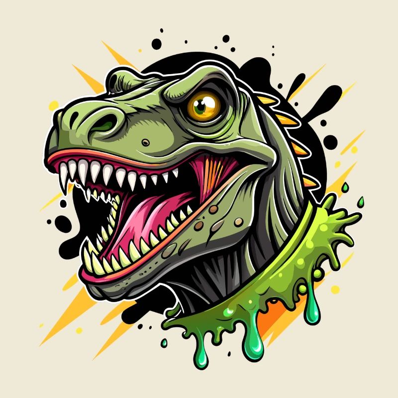 T-Rex Éclaboussure de couleur