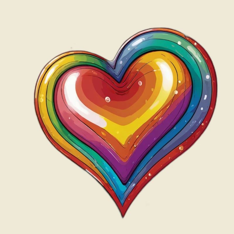 Regenbogen Herz