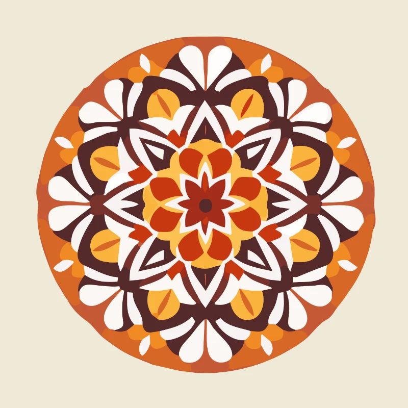 Mandala Pattern Colors Symmetrical5