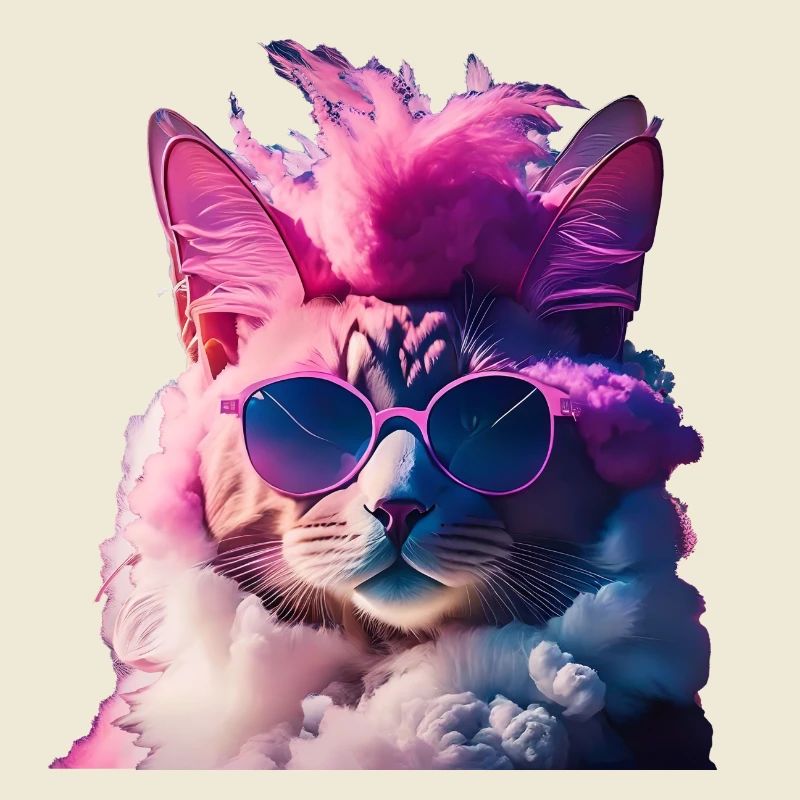Idée cadeau chat coloré avec mohawk