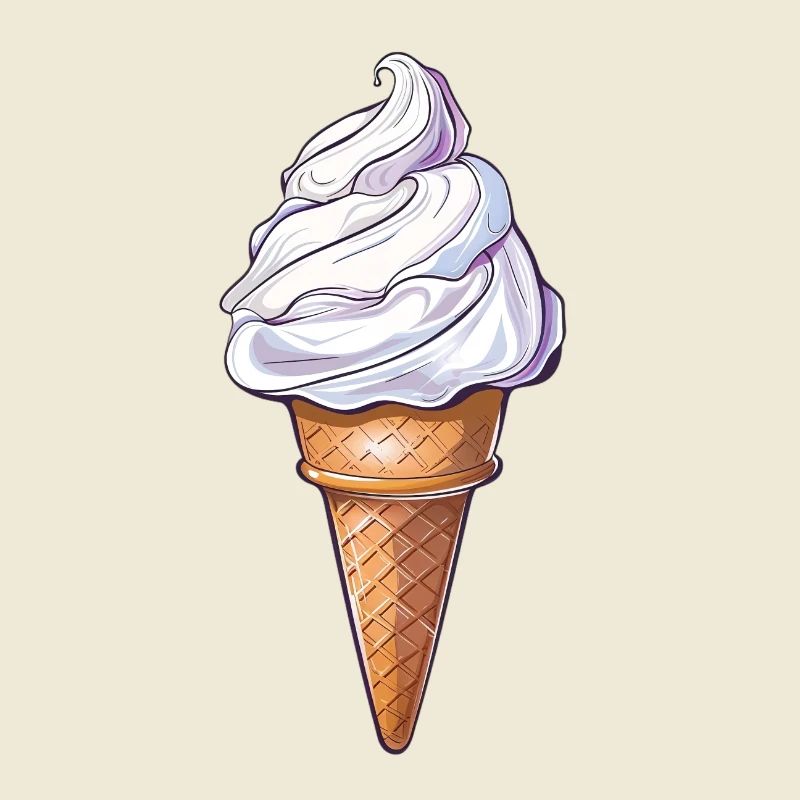 Cornet de glace sucrée d’été avec glaçage