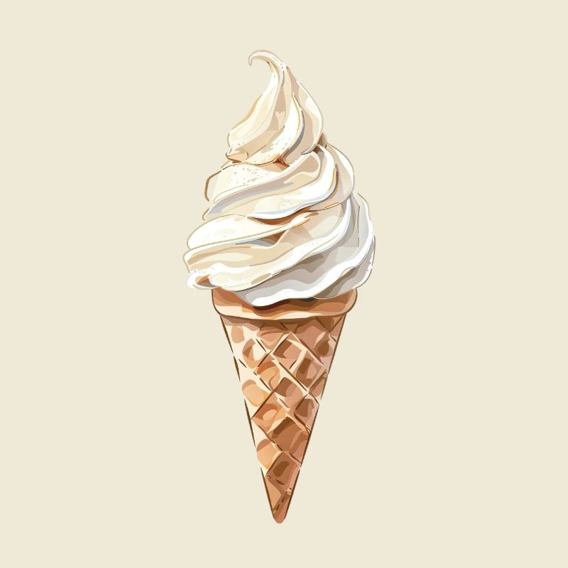 Refreshing ice cream cone summer motif