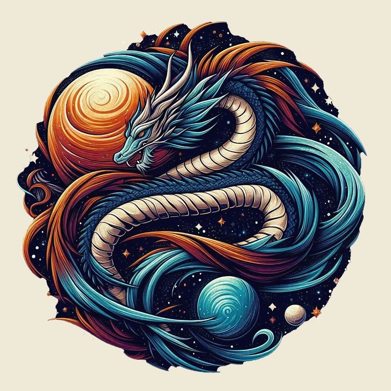 Mystical Cosmic Dragon Artwork