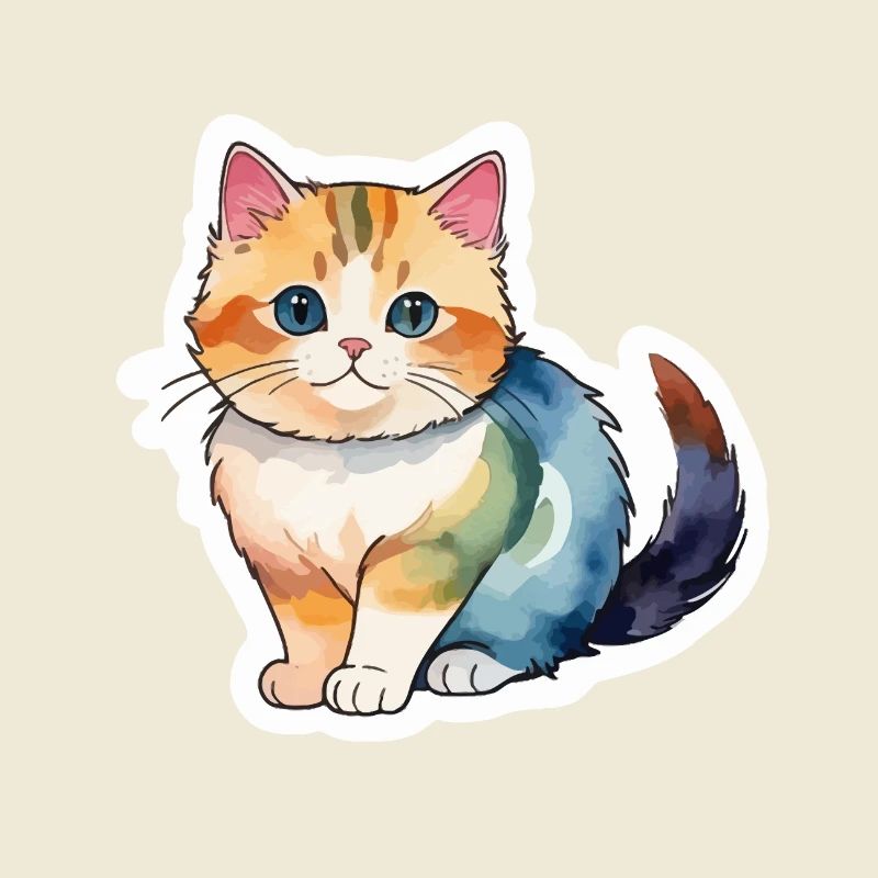 Munchkin Teckel Chat Aquarelle