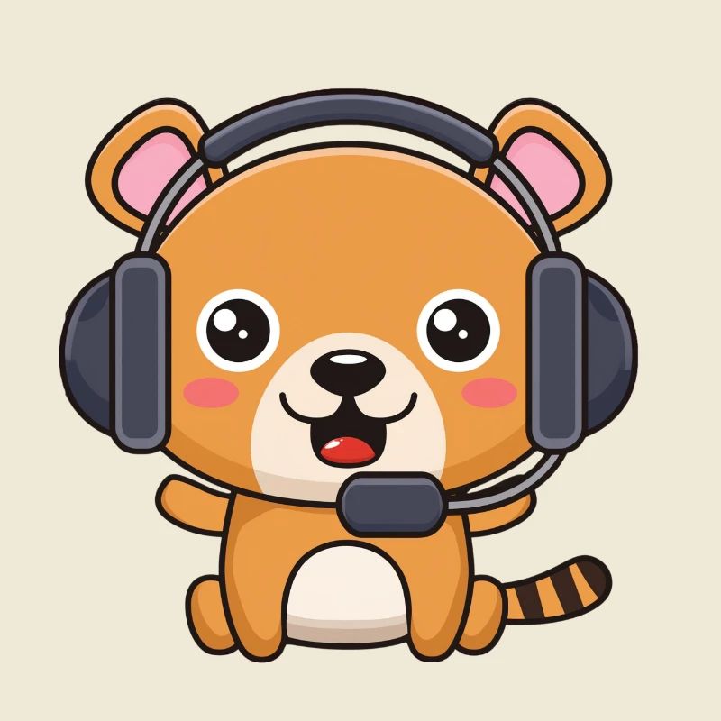Bear with headset