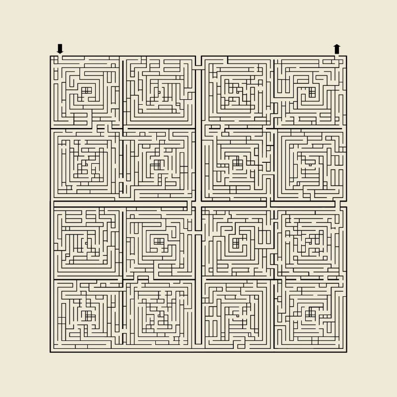 LabySquare 2 (nero monocromatico)