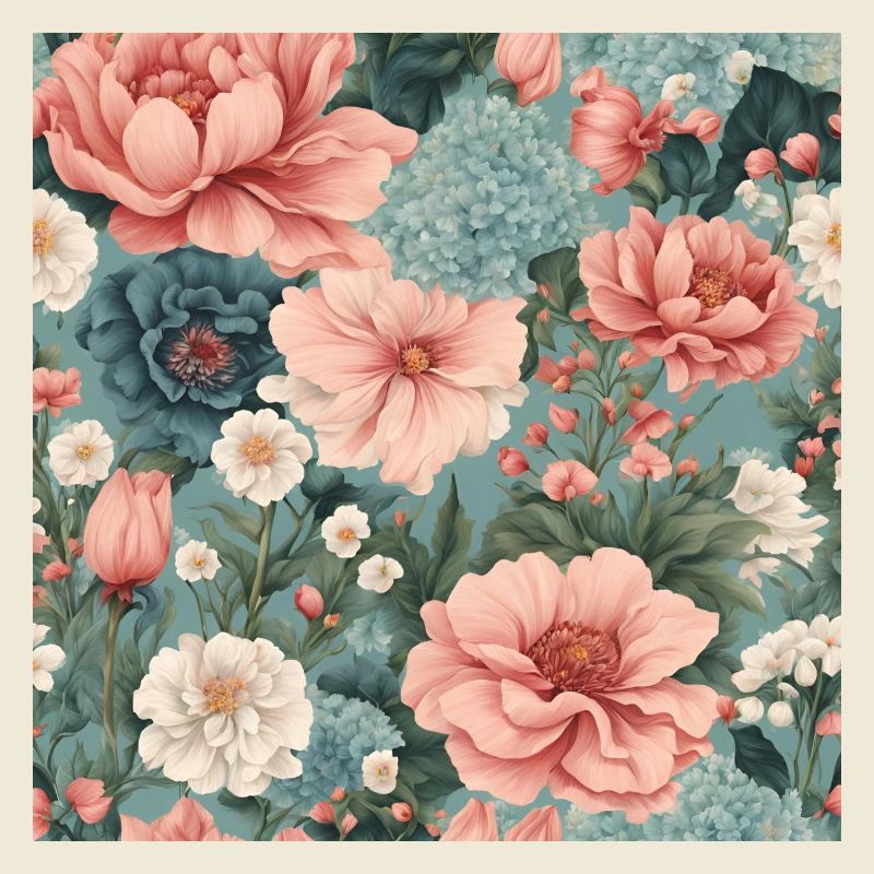 Spring Summer Blooming Floral Pattern