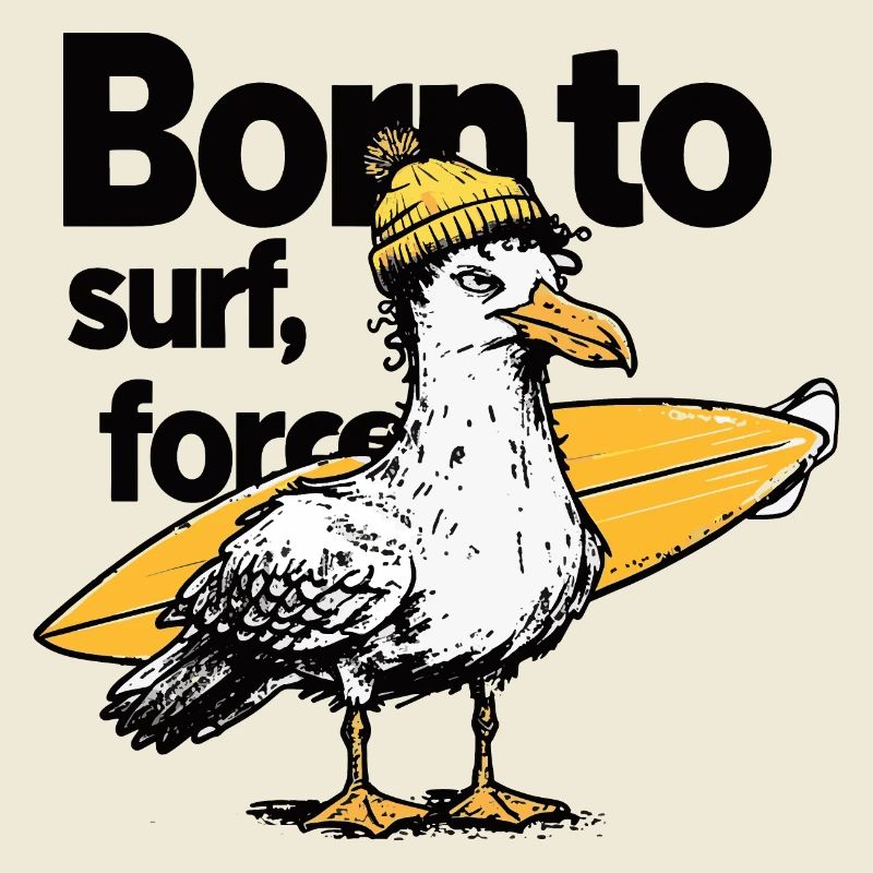 Surfen Möwe mit Einstellung