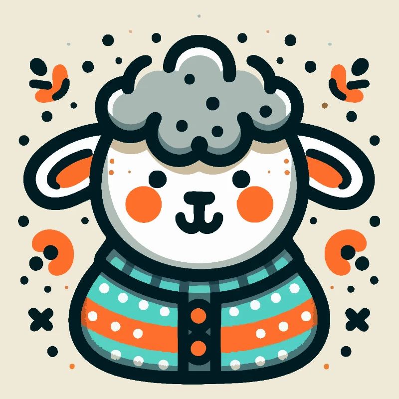 Mouton mignon dans un pull