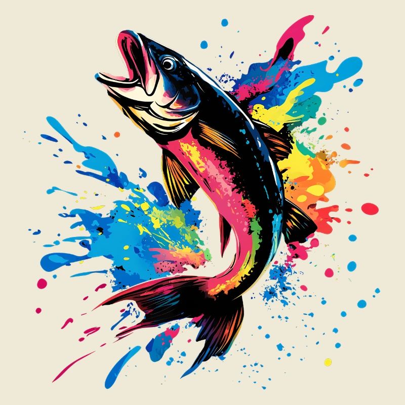 Fishing Angler Colorful Perch Fish