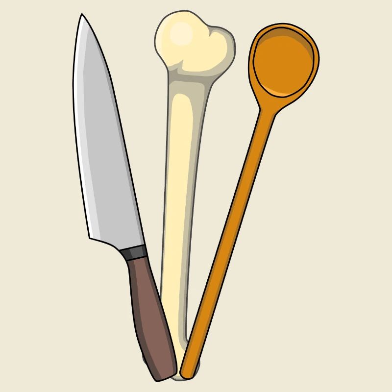 Meat Kitchen Cooking Spoon Bone Kitchen Knife