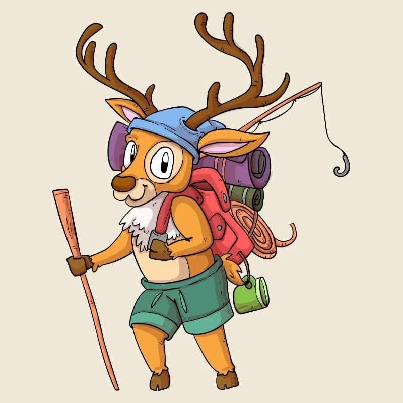 Hirsch Wanderer / Wandernder Hirsch