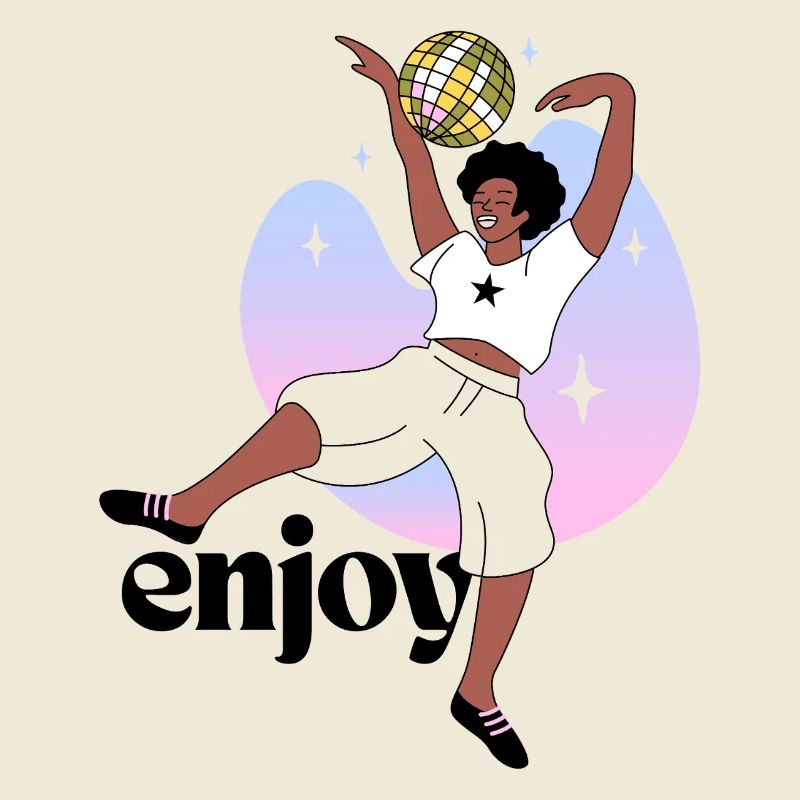 Disco Dancing Empreinte digitale Illustration