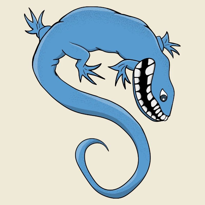 Mythical and fantastical Blue Creature