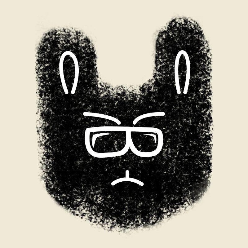 Nerdhase mit Brille