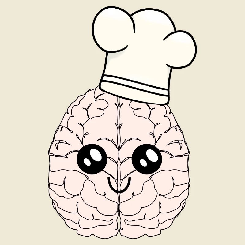 Brain chef chef hat smart cooking culinary art
